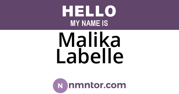 Malika Labelle