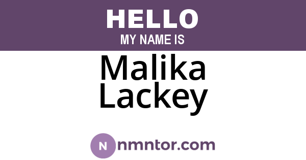 Malika Lackey