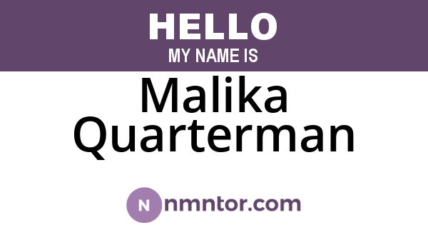 Malika Quarterman