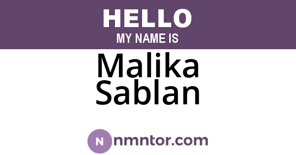 Malika Sablan