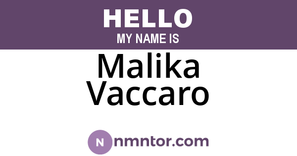 Malika Vaccaro