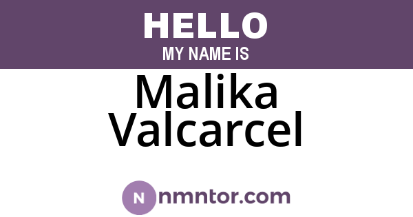 Malika Valcarcel