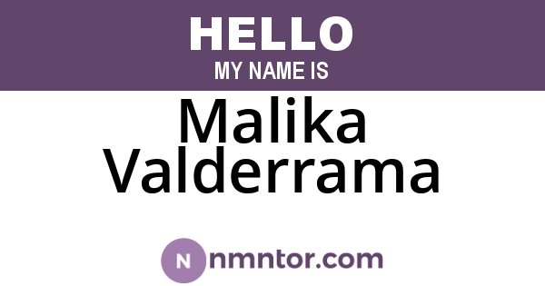 Malika Valderrama