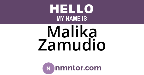 Malika Zamudio