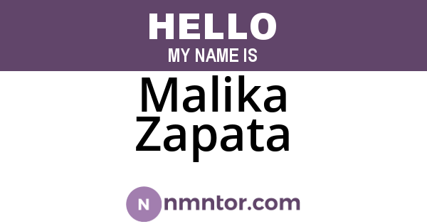 Malika Zapata