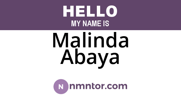 Malinda Abaya