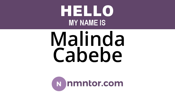 Malinda Cabebe