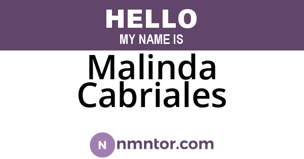 Malinda Cabriales