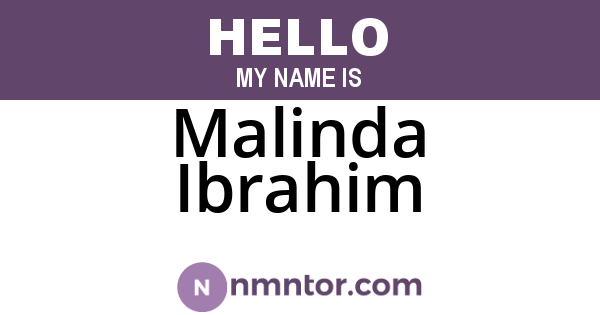 Malinda Ibrahim