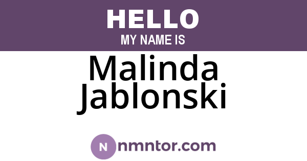 Malinda Jablonski