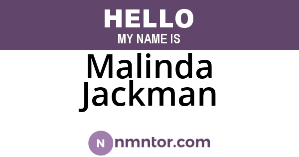 Malinda Jackman
