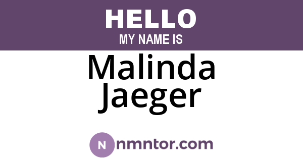 Malinda Jaeger