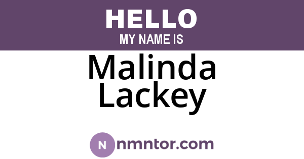 Malinda Lackey
