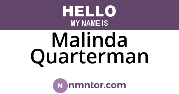 Malinda Quarterman