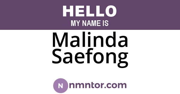 Malinda Saefong