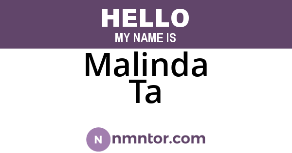 Malinda Ta
