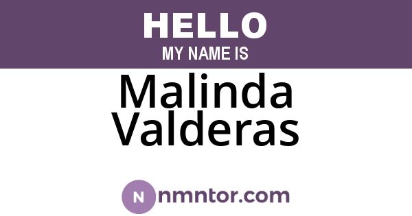 Malinda Valderas