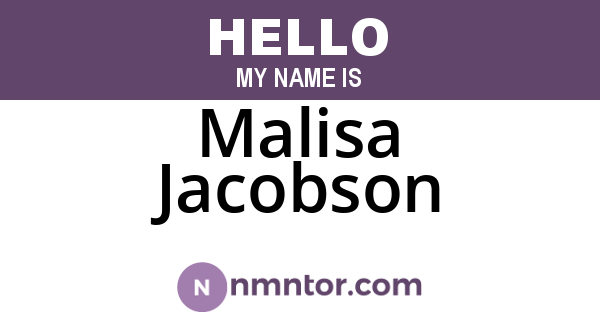 Malisa Jacobson