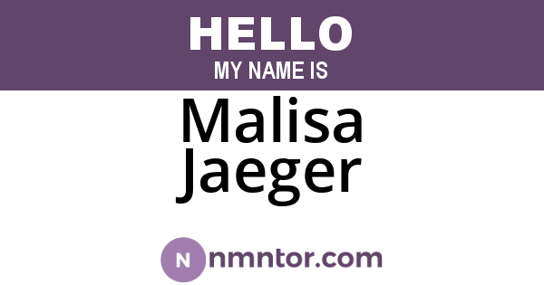 Malisa Jaeger