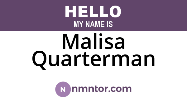 Malisa Quarterman