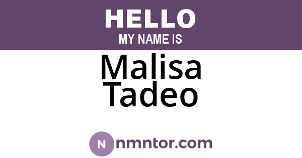 Malisa Tadeo