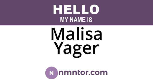 Malisa Yager