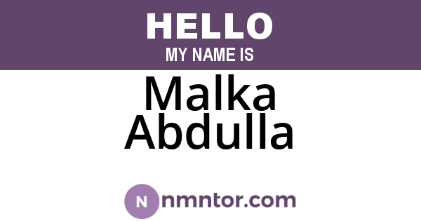 Malka Abdulla