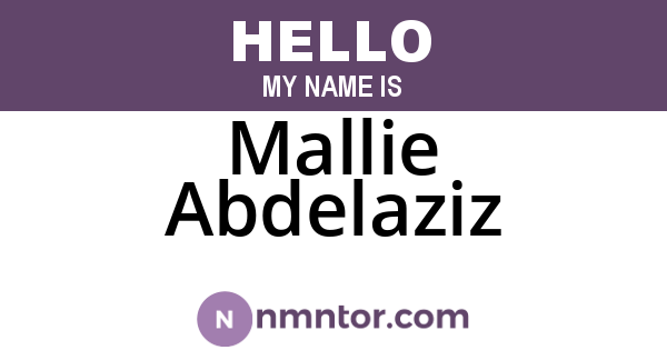 Mallie Abdelaziz