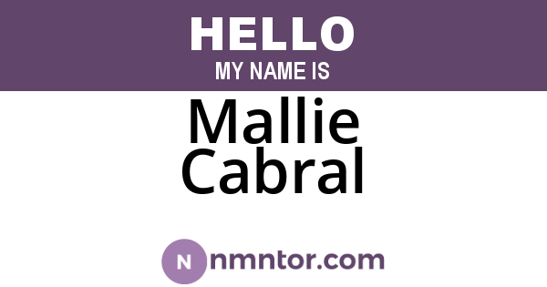 Mallie Cabral