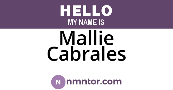 Mallie Cabrales