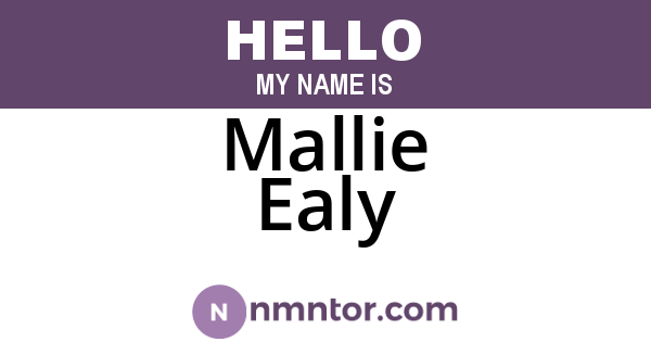 Mallie Ealy