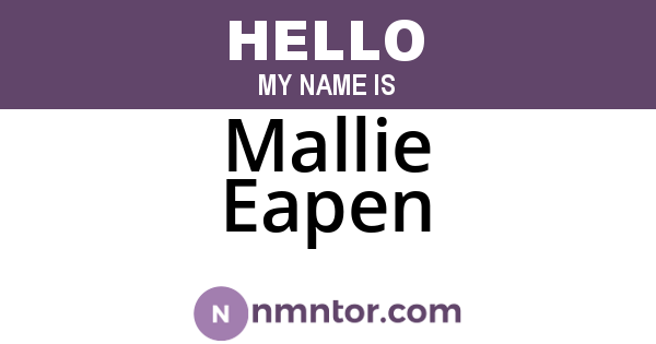 Mallie Eapen