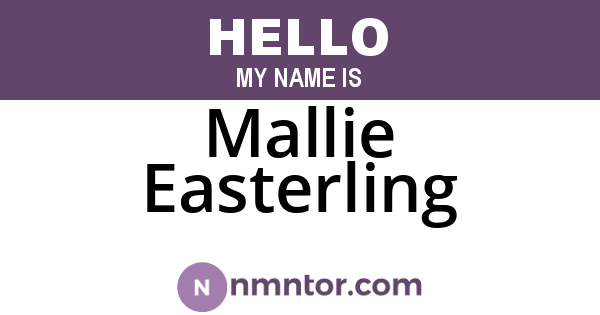 Mallie Easterling
