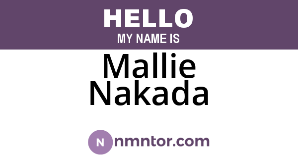 Mallie Nakada