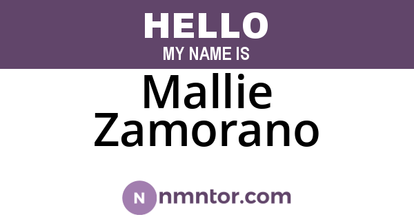 Mallie Zamorano