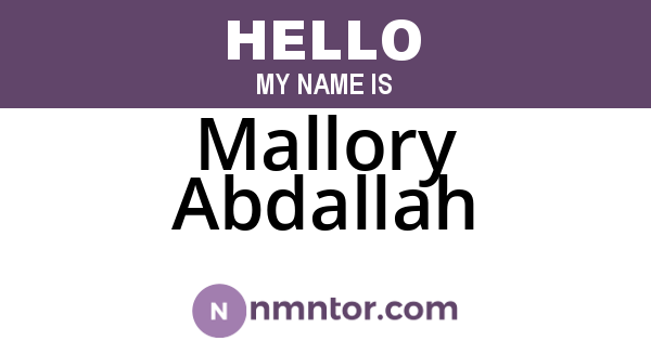 Mallory Abdallah