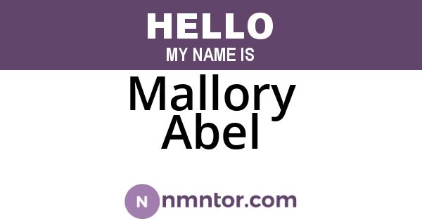 Mallory Abel