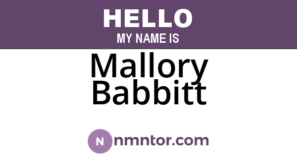 Mallory Babbitt