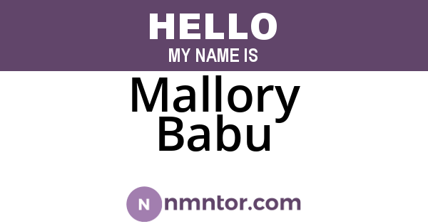 Mallory Babu
