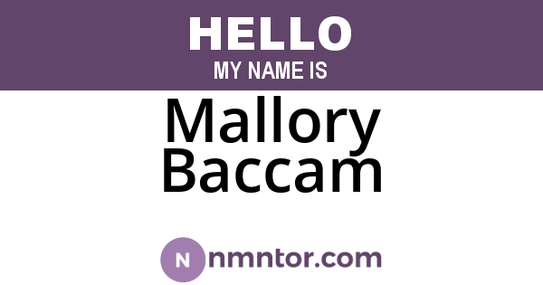Mallory Baccam