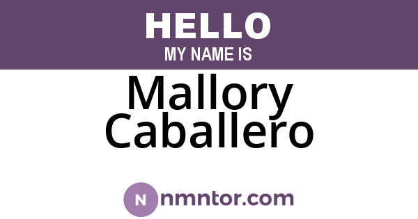 Mallory Caballero