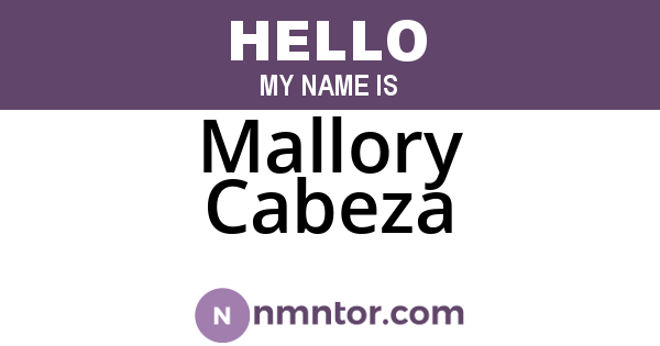 Mallory Cabeza