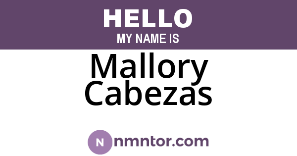 Mallory Cabezas