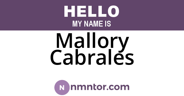Mallory Cabrales