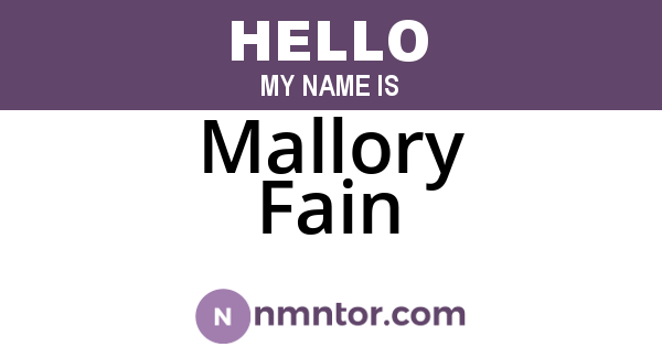 Mallory Fain