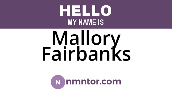 Mallory Fairbanks