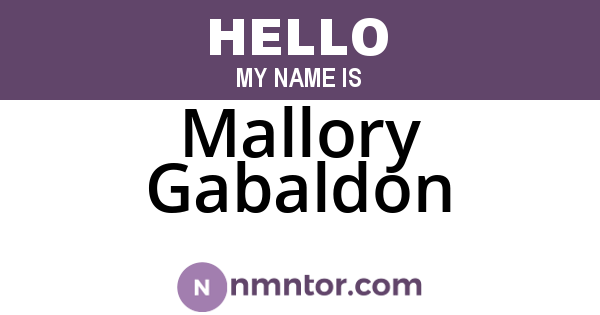 Mallory Gabaldon