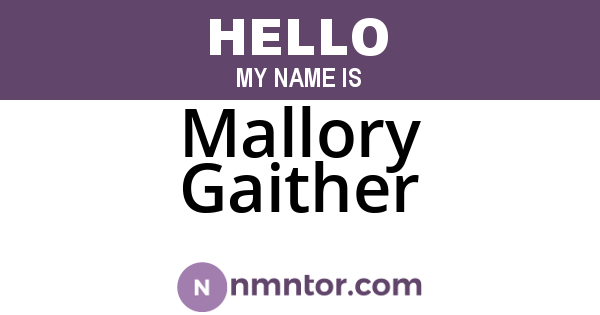 Mallory Gaither