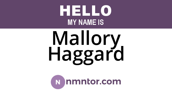 Mallory Haggard