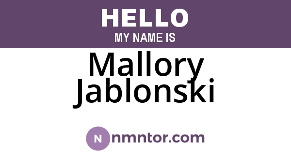 Mallory Jablonski